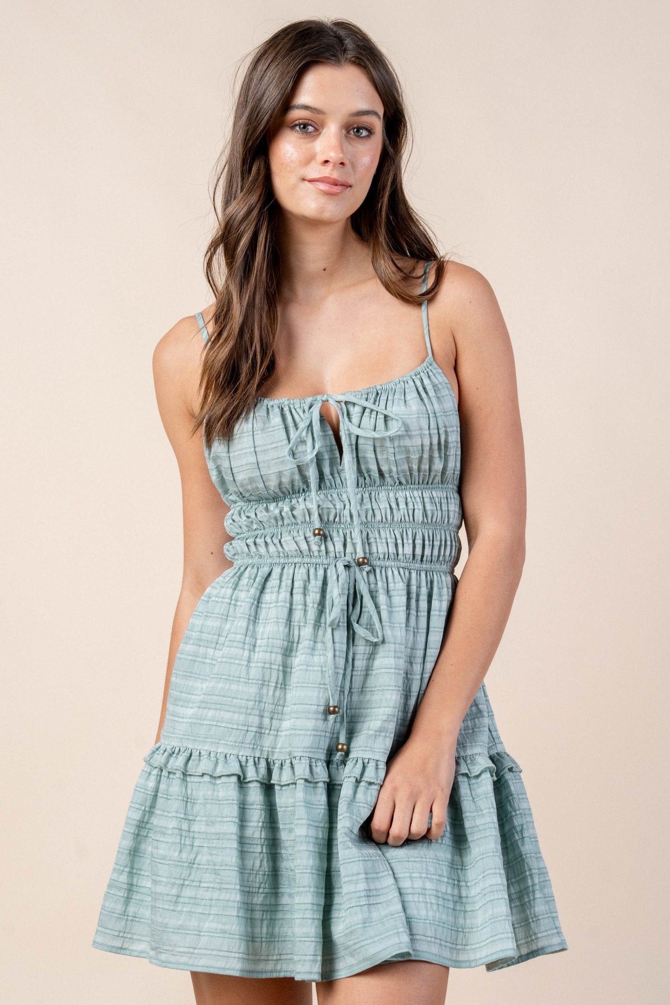 JACQUARD NYLON RAYON MINI DRESS Dress La Vie Bien JACQUARD NYLON RAYON MINI DRESS