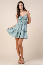 JACQUARD NYLON RAYON MINI DRESS Dress La Vie Bien JACQUARD NYLON RAYON MINI DRESS
