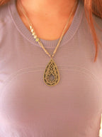 Jali Cutout Bone Necklace