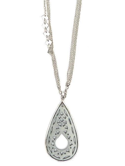 Jali Cutout Bone Necklace