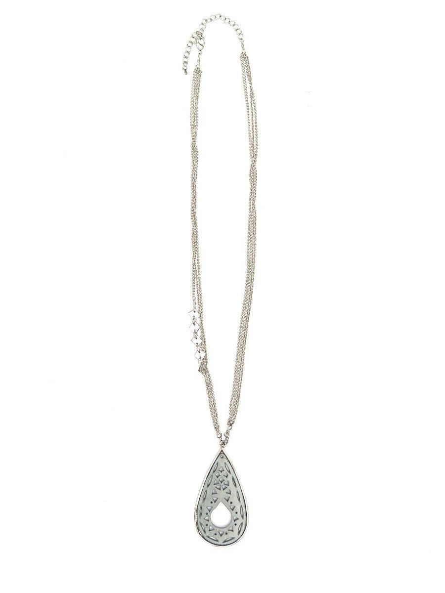 Jali Cutout Bone Necklace