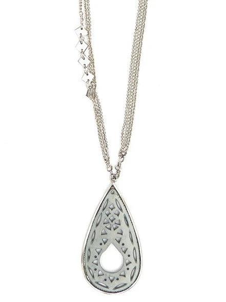Jali Cutout Bone Necklace