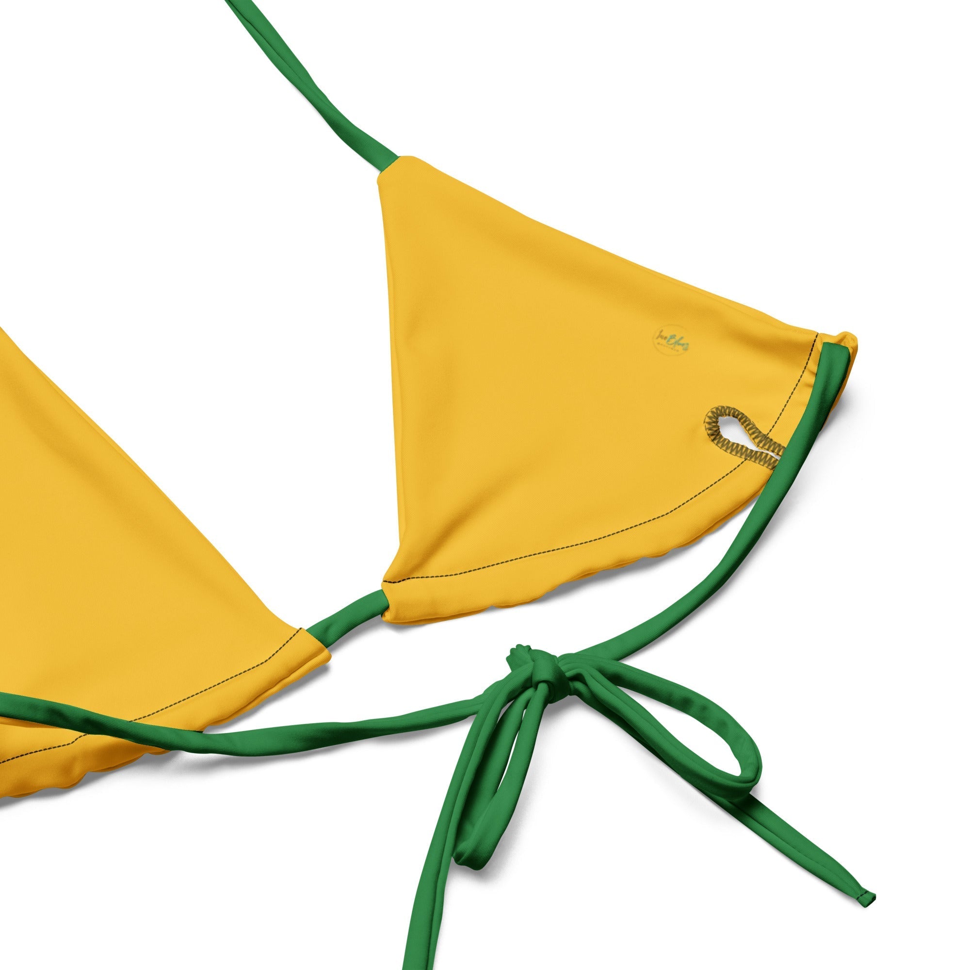 Jamaica Flag All Over Print Recycled String Bikini All - Over Print Recycled String Bikini La Vie Bien Jamaica Flag All Over Print Recycled String Bikini