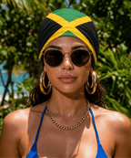 Jamaica Flag Bandana All-Over Print Bandana La Vie Bien Jamaica Flag Bandana