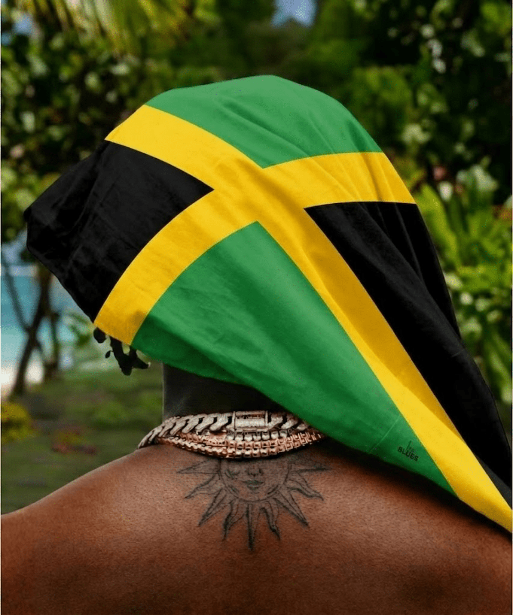 Jamaica Flag Bandana All-Over Print Bandana La Vie Bien Jamaica Flag Bandana