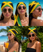 Jamaica Flag Bandana All-Over Print Bandana La Vie Bien Jamaica Flag Bandana