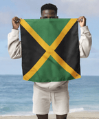 Jamaica Flag Bandana All-Over Print Bandana La Vie Bien Jamaica Flag Bandana
