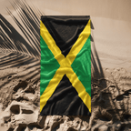 Jamaica Flag Beach Towel Beach Towel (Generic Brand) La Vie Bien Jamaica Flag Beach Towel