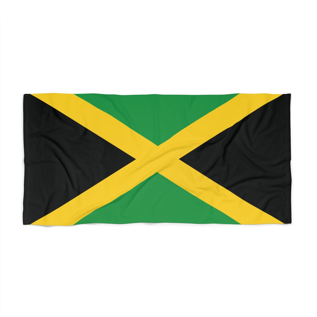 Jamaica Flag Beach Towel Beach Towel (Generic Brand) La Vie Bien Jamaica Flag Beach Towel