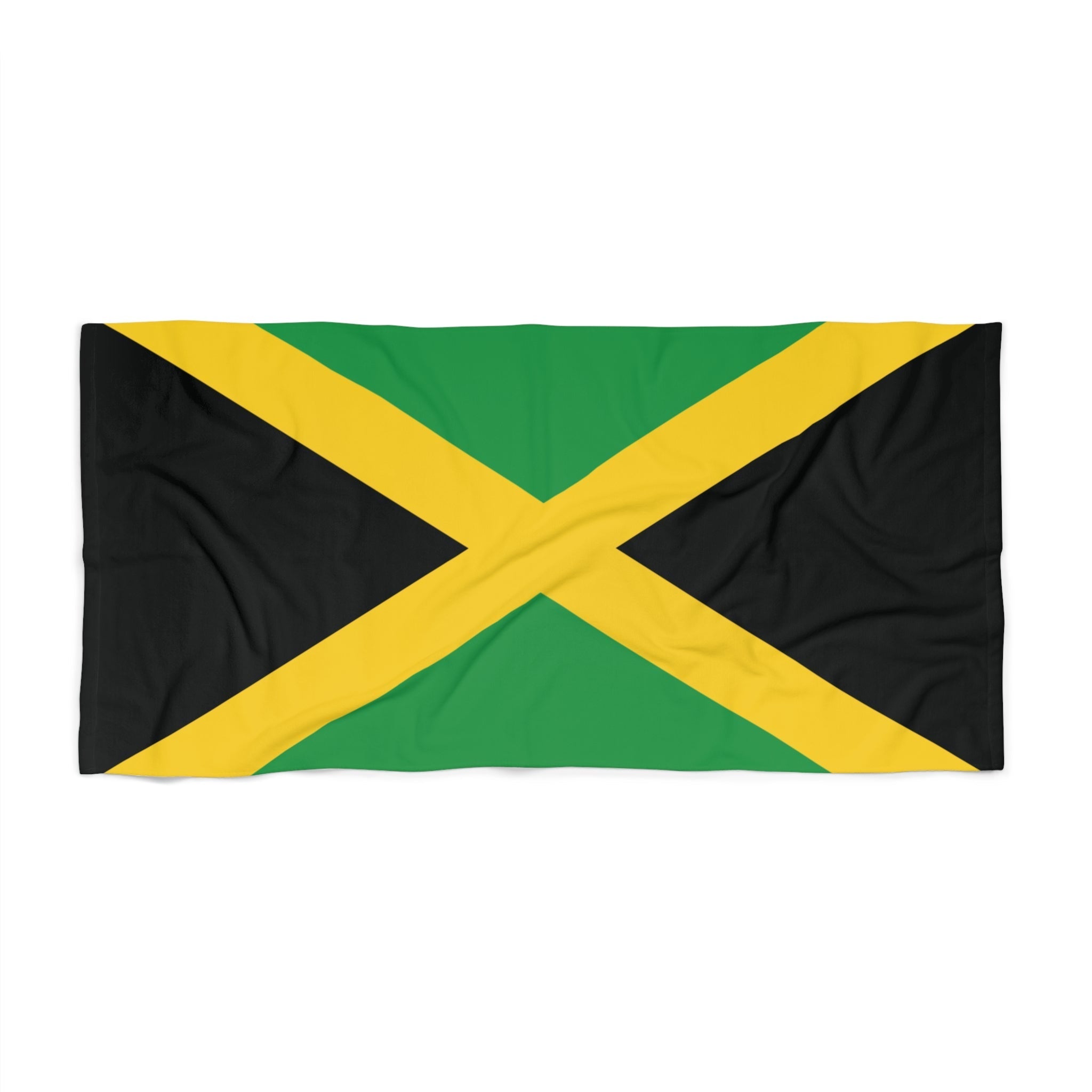 Jamaica Flag Beach Towel Beach Towel (Generic Brand) La Vie Bien Jamaica Flag Beach Towel