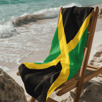 Jamaica Flag Beach Towel Beach Towel (Generic Brand) La Vie Bien Jamaica Flag Beach Towel