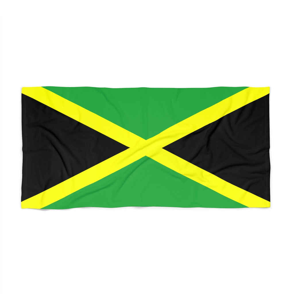 Jamaica Flag Beach Towel | Quality & Long Lasting - 2 Sizes | Jamaican Pride | Gift for Jamaican Home Decor La Vie Bien Jamaica Flag Beach Towel | Quality & Long Lasting - 2 Sizes | Jamaican Pride | Gift for Jamaican
