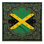 Jamaica Flag Paisley Print Bandana All-Over Print Bandana La Vie Bien Jamaica Flag Paisley Print Bandana