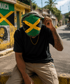 Jamaica Flag Paisley Print Bandana All-Over Print Bandana La Vie Bien Jamaica Flag Paisley Print Bandana