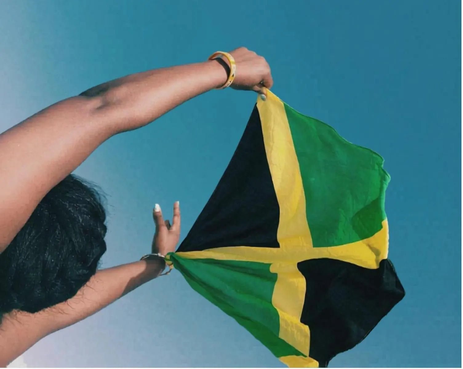 Jamaica Flag Rally Towel Rally Towel La Vie Bien Jamaica Flag Rally Towel