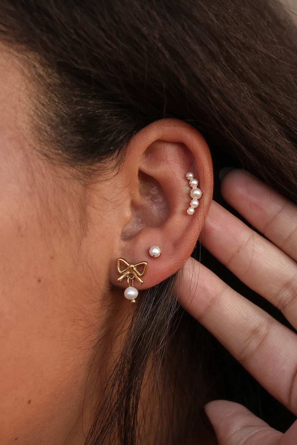 Jane Bow Earring by Rose & Clay