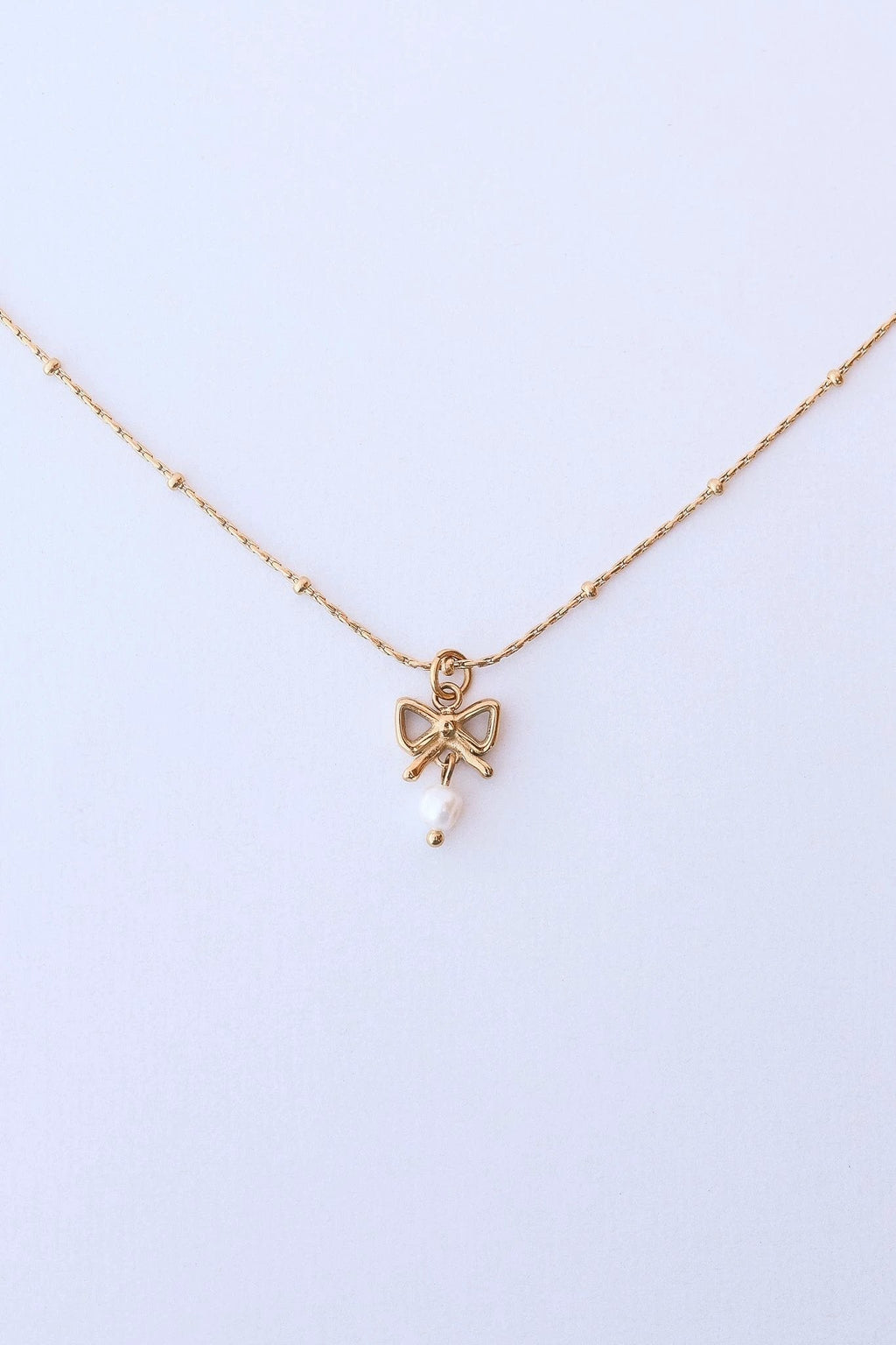 Jane Bow Necklace by Rose & Clay