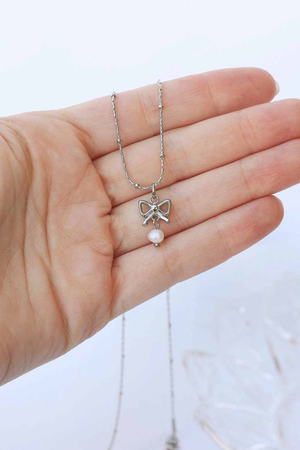 Jane Bow Necklace by Rose & Clay