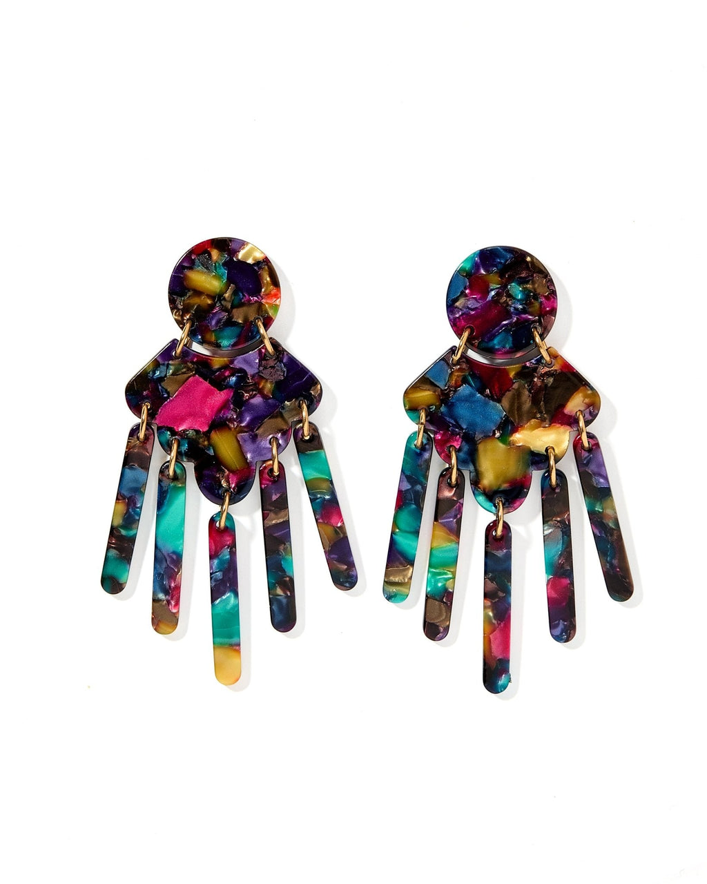 Janelle Statement Earrings - Retro Camo