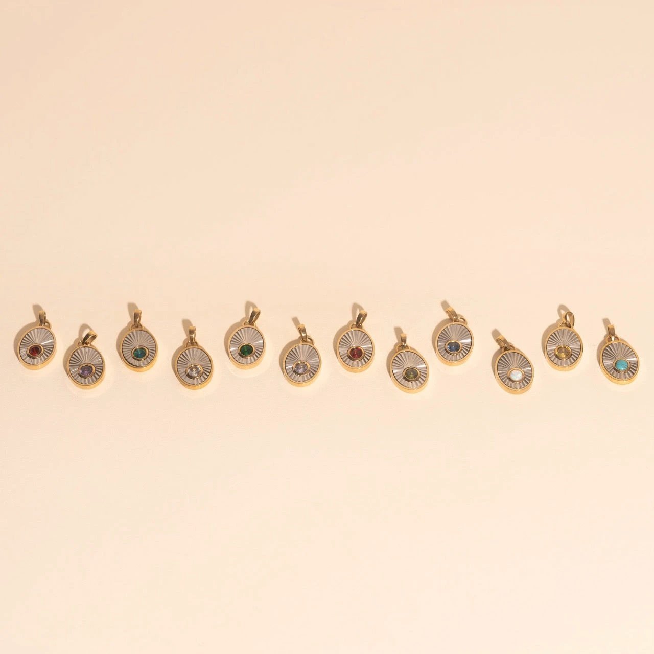 January Birthstone Necklace Charm by Oh Clementine