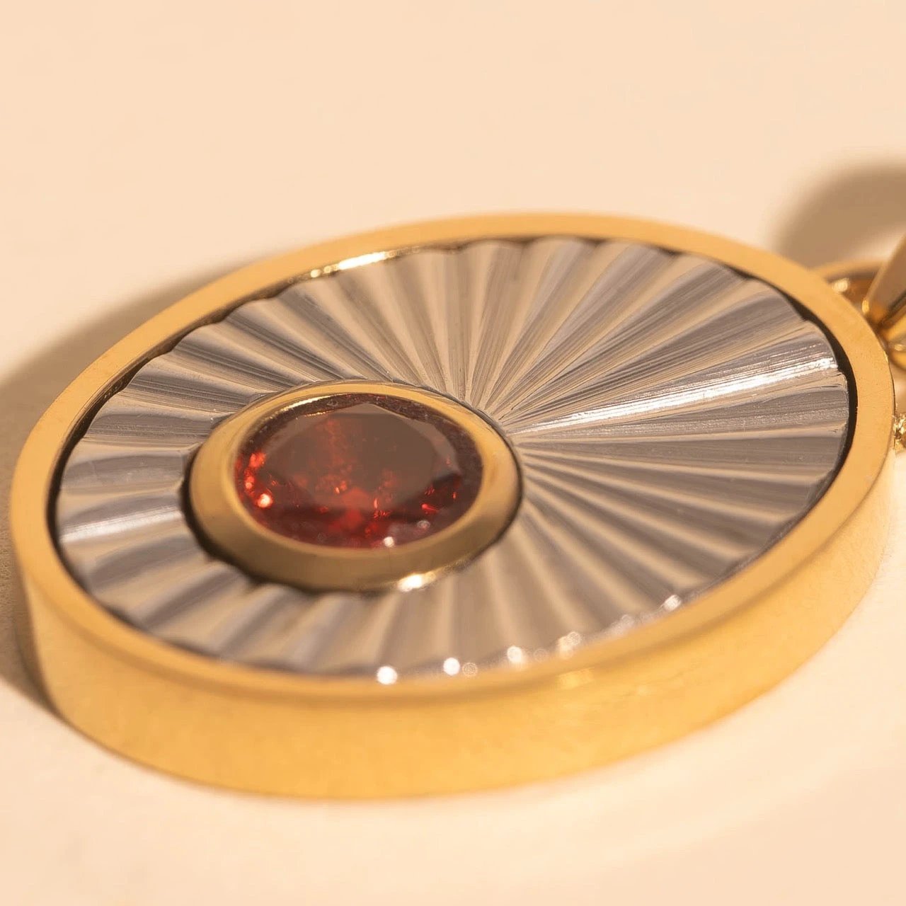 January Birthstone Necklace Charm by Oh Clementine