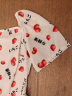 Japanese いちご strawberry Split Thigh Midi Bodycon Dress Dress La Vie Bien Japanese いちご strawberry Split Thigh Midi Bodycon Dress