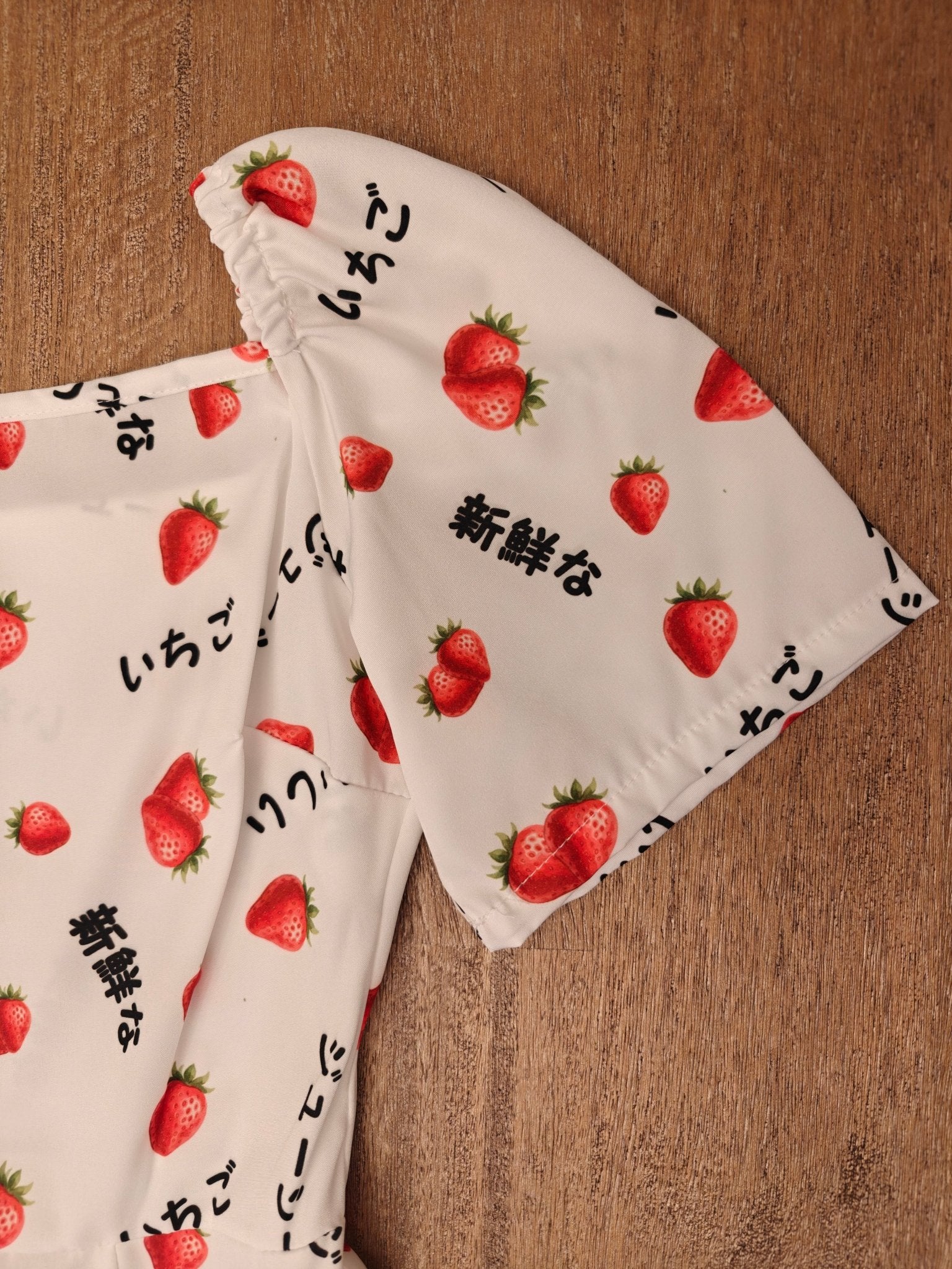 Japanese いちご strawberry Split Thigh Midi Bodycon Dress Dress La Vie Bien Japanese いちご strawberry Split Thigh Midi Bodycon Dress