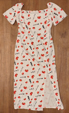 Japanese いちご strawberry Split Thigh Midi Bodycon Dress Dress La Vie Bien Japanese いちご strawberry Split Thigh Midi Bodycon Dress