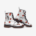 Japanese strawberry いちご wide fit vegan leather boots, Casual Leather Lightweight boots Shoes La Vie Bien Japanese strawberry いちご wide fit vegan leather boots, Casual Leather Lightweight boots