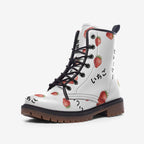 Japanese strawberry いちご wide fit vegan leather boots, Casual Leather Lightweight boots Shoes La Vie Bien Japanese strawberry いちご wide fit vegan leather boots, Casual Leather Lightweight boots