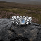 Jarida Celtic Love Knot Ring with Moonstone Ring La Vie Bien Jarida Celtic Love Knot Ring with Moonstone