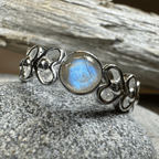 Jarida Celtic Love Knot Ring with Moonstone Ring La Vie Bien Jarida Celtic Love Knot Ring with Moonstone