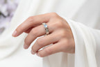 Jarida Celtic Love Knot Ring with Moonstone Ring La Vie Bien Jarida Celtic Love Knot Ring with Moonstone