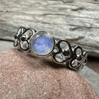 Jarida Celtic Love Knot Ring with Moonstone Ring La Vie Bien Jarida Celtic Love Knot Ring with Moonstone