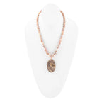 Jasper Slab in Pink Necklace by Barse Jewelry