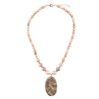 Jasper Slab in Pink Necklace by Barse Jewelry