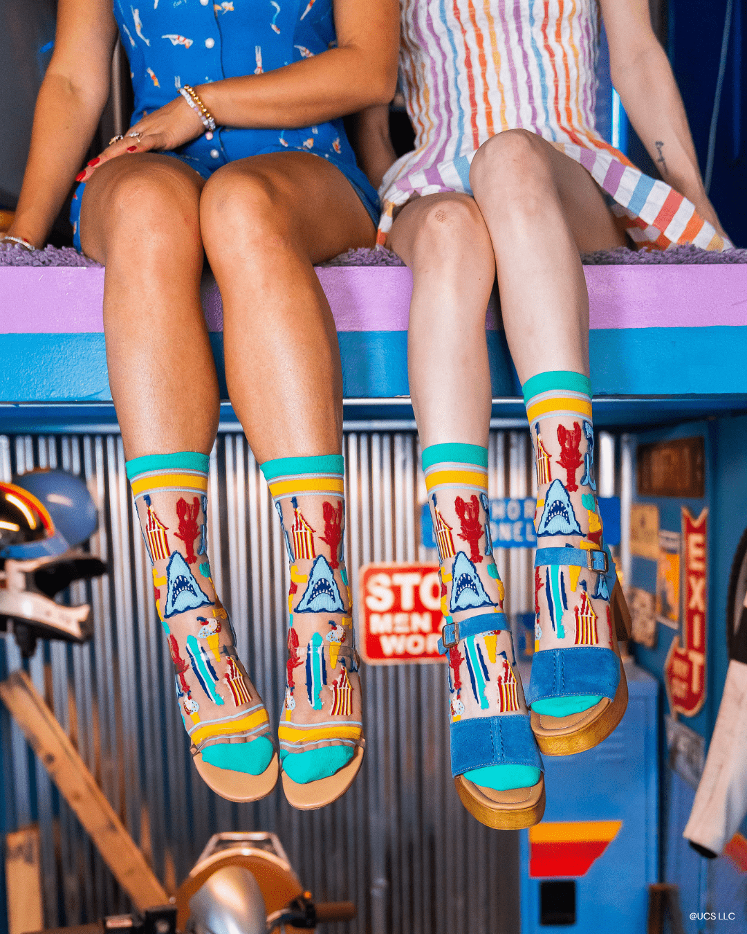 JAWS 50th Anniversary Sheer Crew Sock