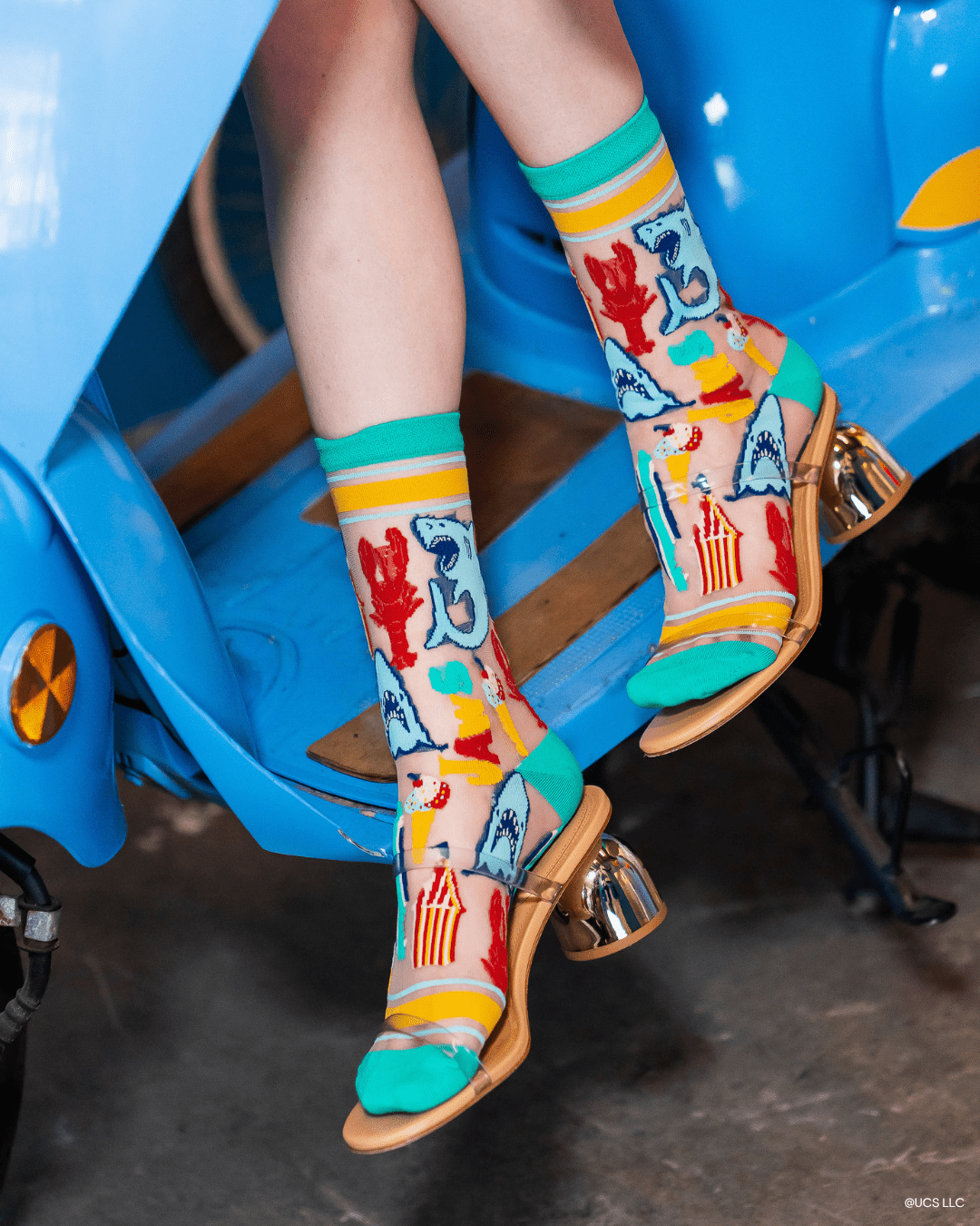 JAWS 50th Anniversary Sheer Crew Sock