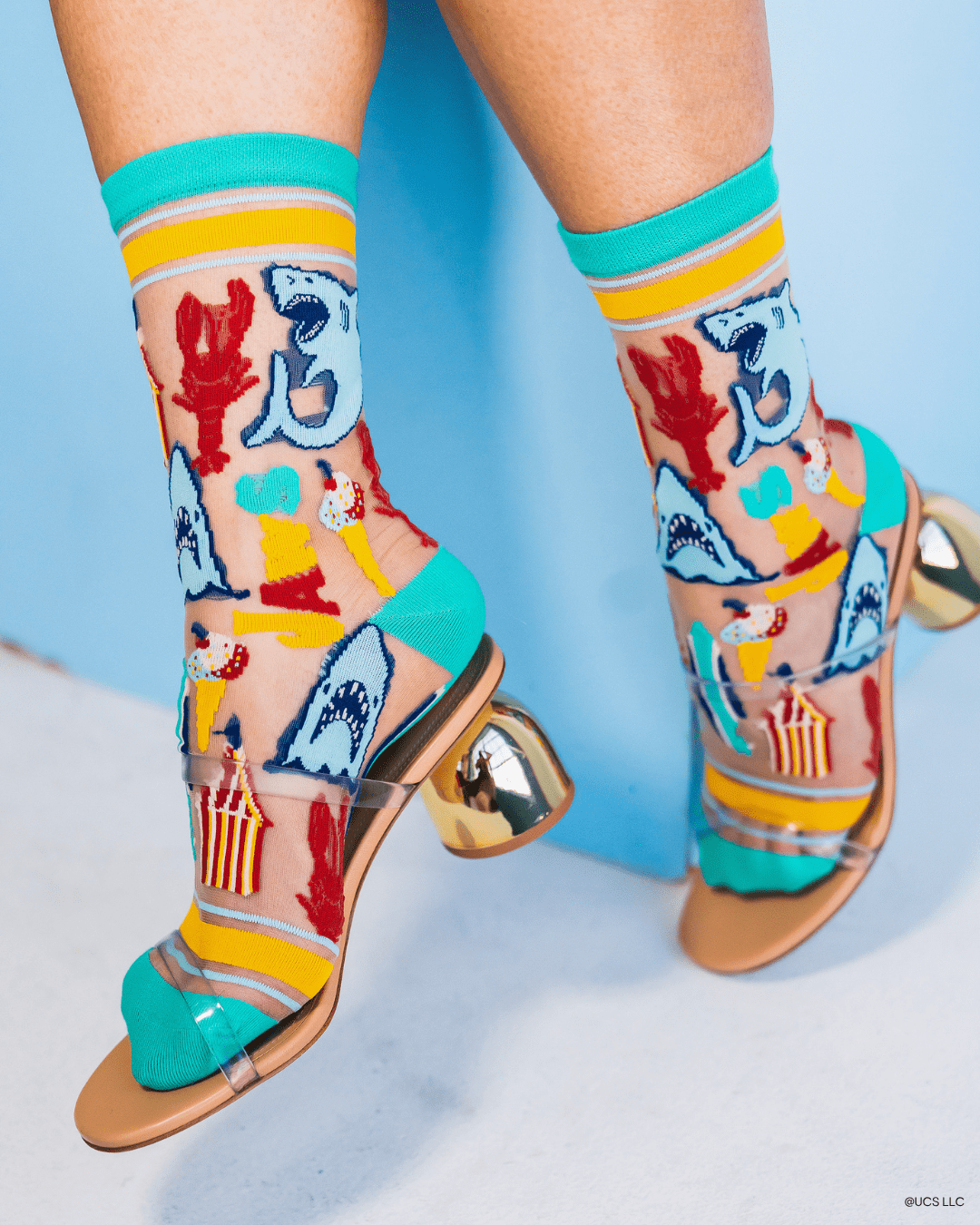 JAWS 50th Anniversary Sheer Crew Sock