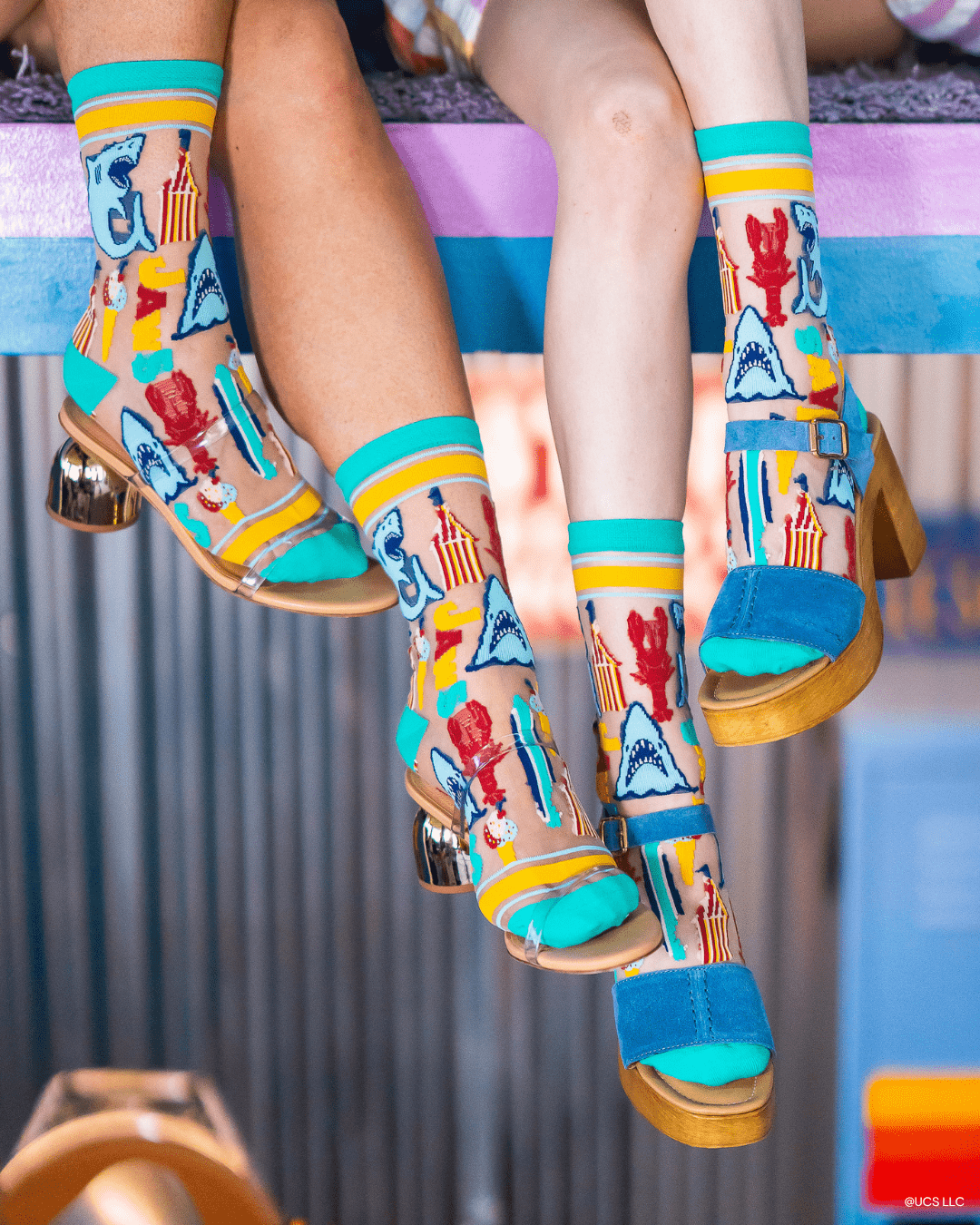 JAWS 50th Anniversary Sheer Crew Sock