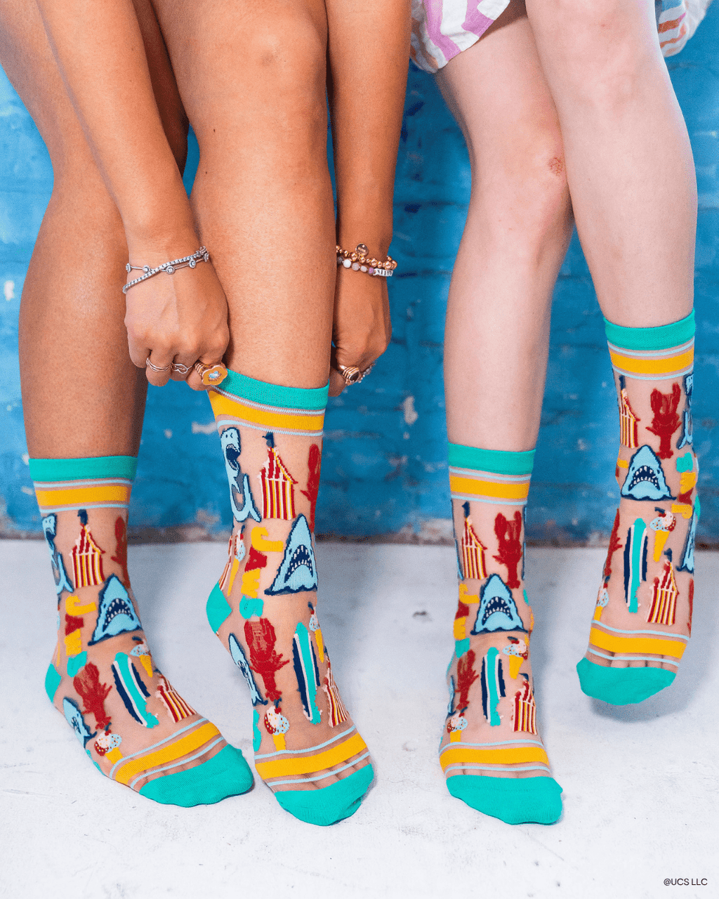 JAWS 50th Anniversary Sheer Crew Sock