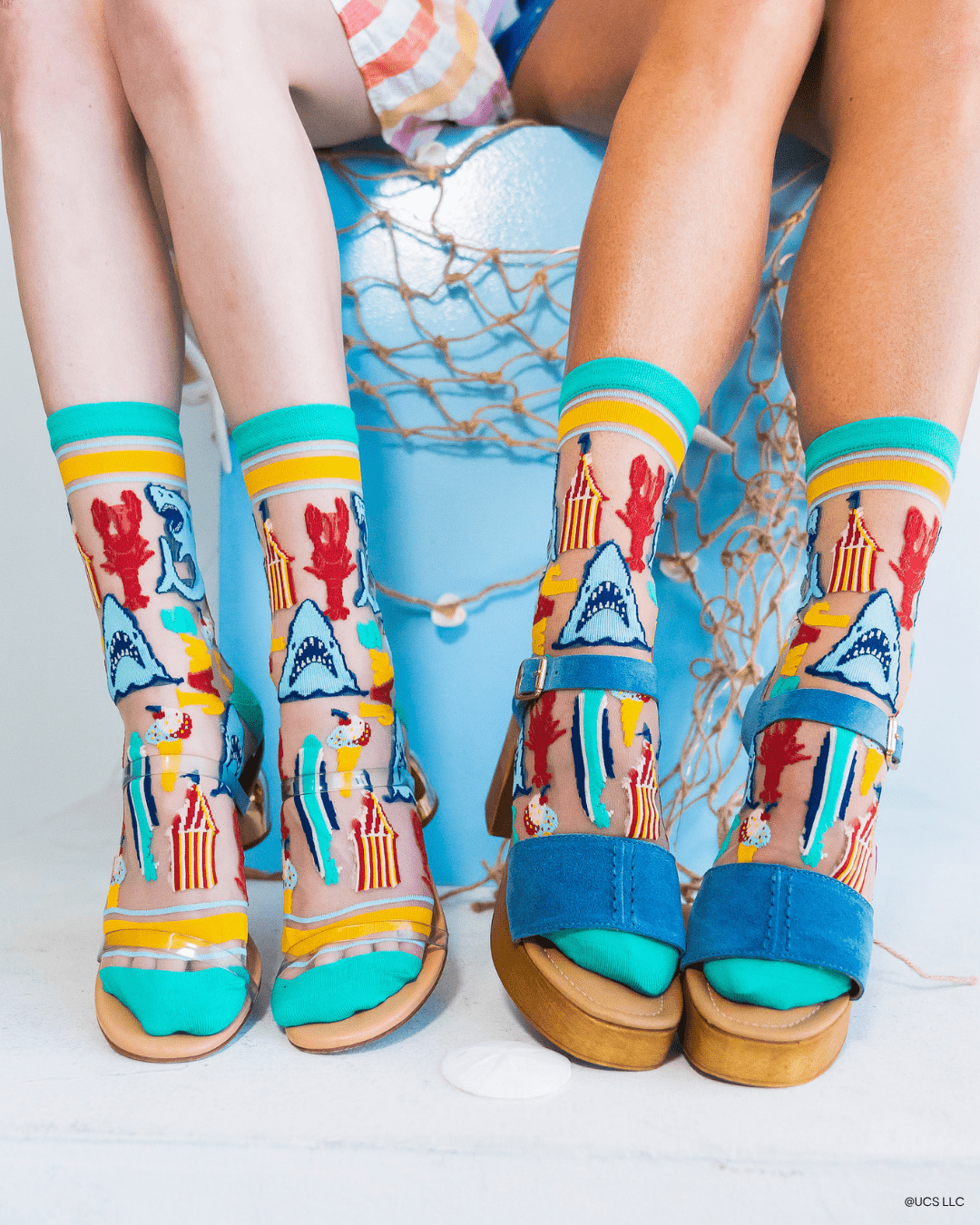 JAWS 50th Anniversary Sheer Crew Sock