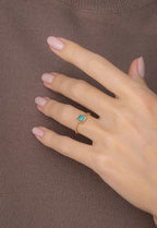 Jayne Square Turquoise Ring by Ethical Trade Co