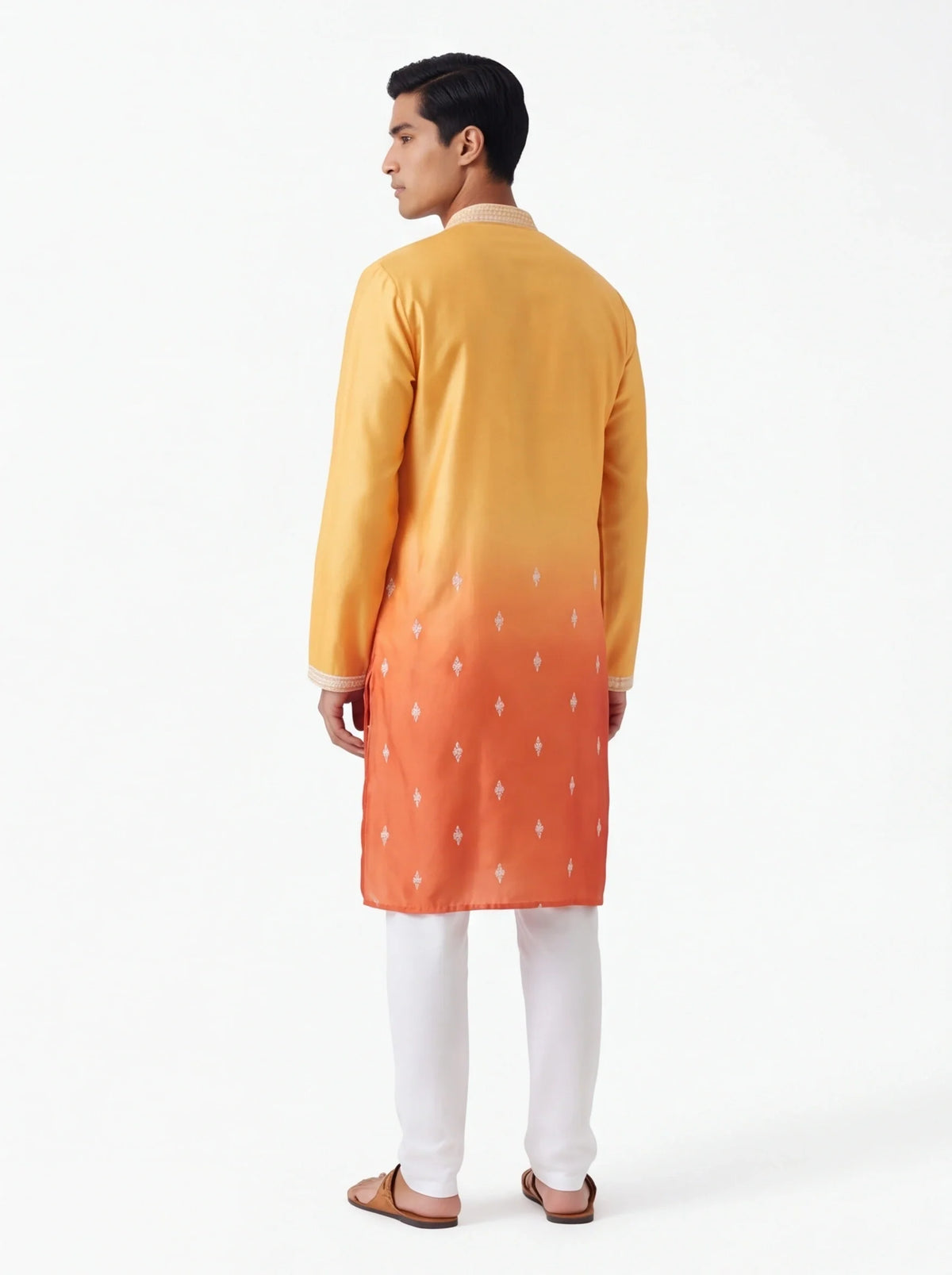 2103 - Dual shade orange kurta set