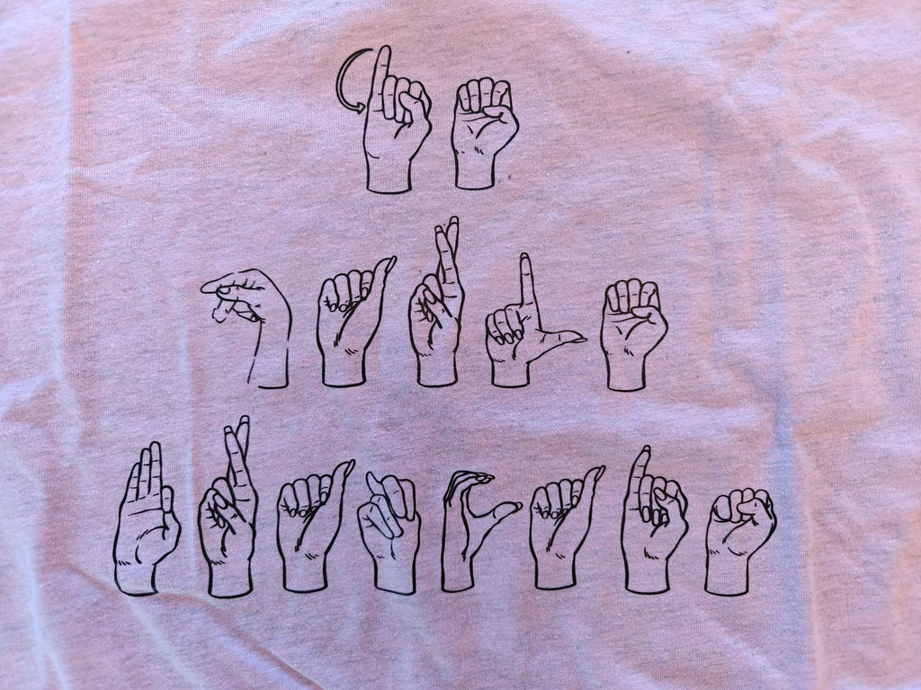 Je parle français sign language Unisex t-shirt with hands, ASL tee for francophones Tee shirt La Vie Bien Je parle français sign language Unisex t-shirt with hands, ASL tee for francophones