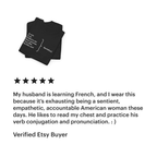 Je suis épuisé Tee shirt, gift for French speakers, funny French tee, mental health, tee shirt français, i am exhausted grammar apparel T-Shirt La Vie Bien Je suis épuisé Tee shirt, gift for French speakers, funny French tee, mental health, tee shirt français, i am exhausted grammar apparel