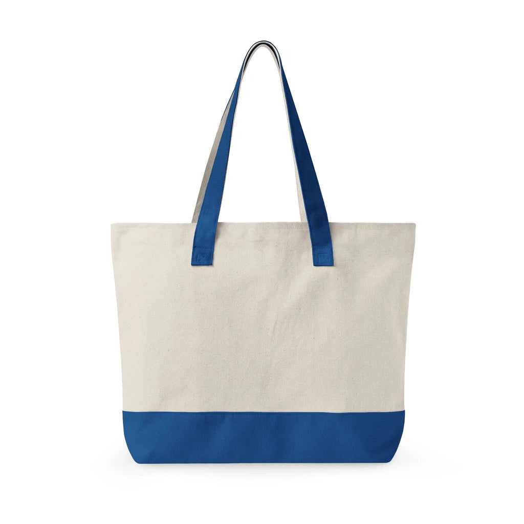 Je suis épuisée Zippered Canvas Tote, French Phrase Cotton Zip Bag