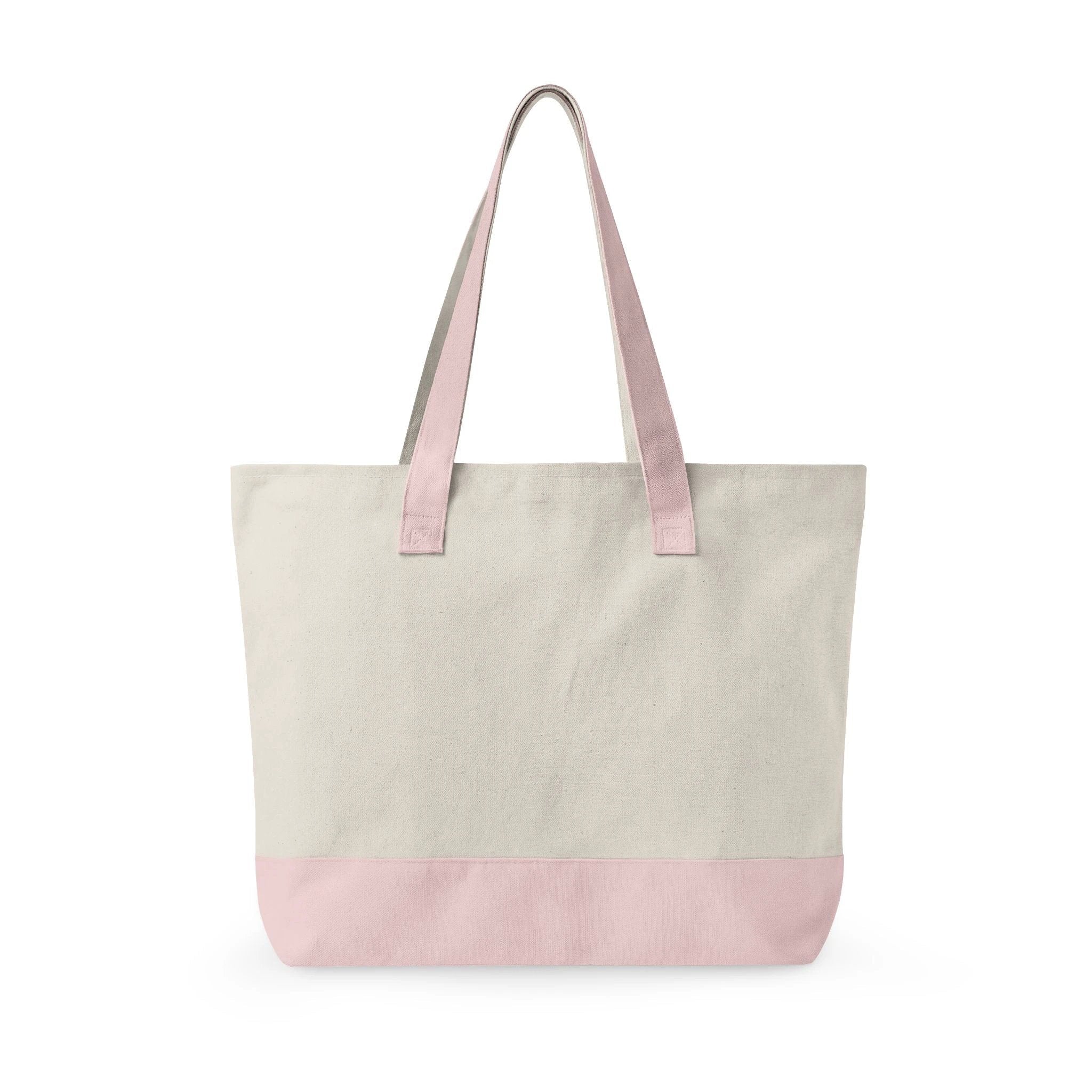 Je suis épuisée Zippered Canvas Tote, French Phrase Cotton Zip Bag