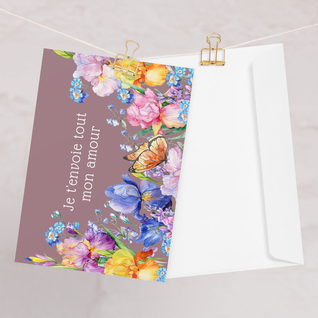 Je t'envoie tout mon amour (I'm sending you all my love) French comfort Greeting card Greeting card La Vie Bien Je t'envoie tout mon amour (I'm sending you all my love) French comfort Greeting card