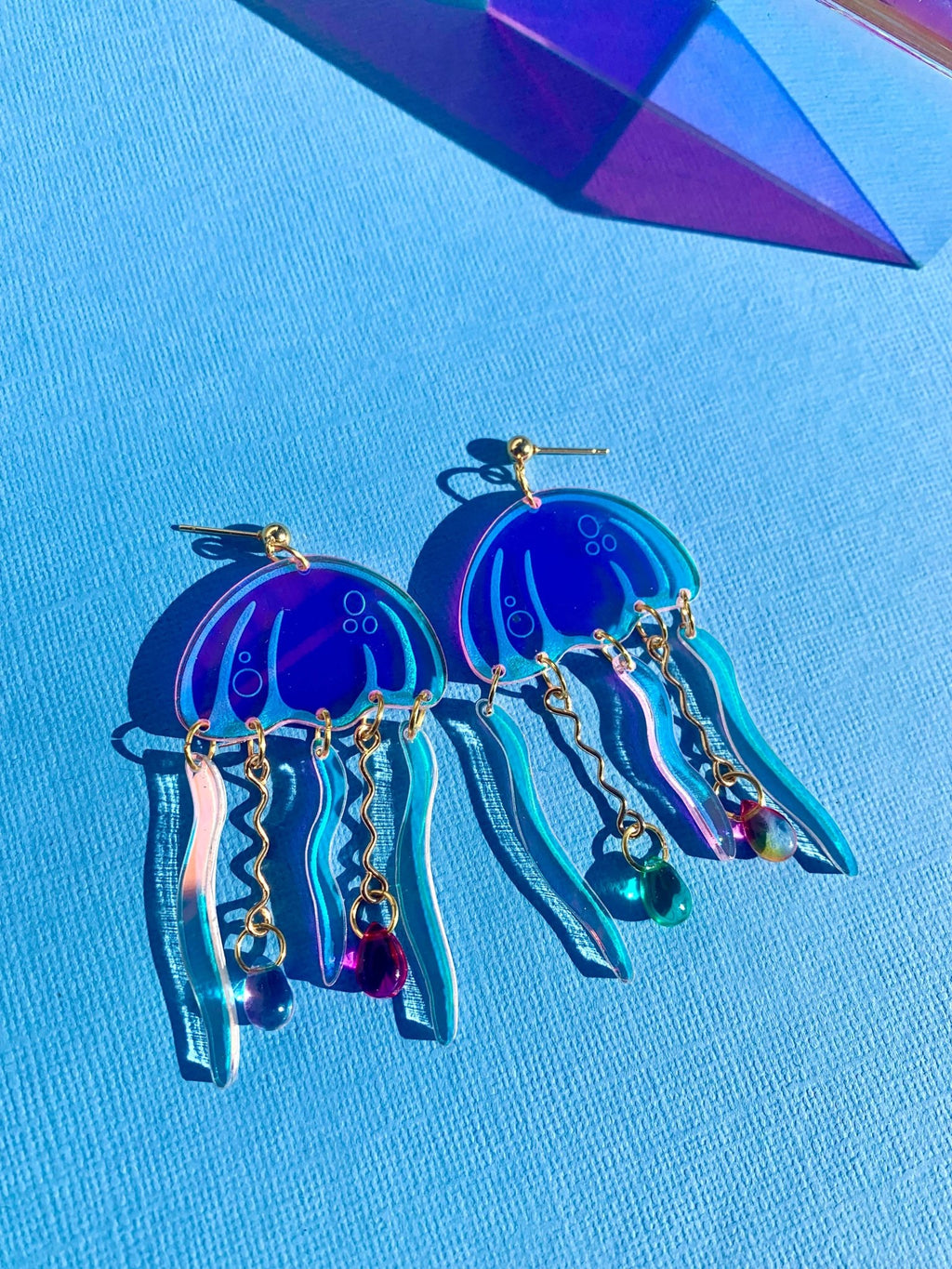 Jellyfish Acrylic Statement Earrings Earrings La Vie Bien Jellyfish Acrylic Statement Earrings